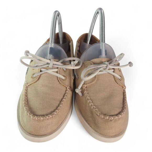 Sperry Authentic Original Venice 2- Eye Linen Boat Shoes "Natural" Women's 6.5M - Picture 3 of 12